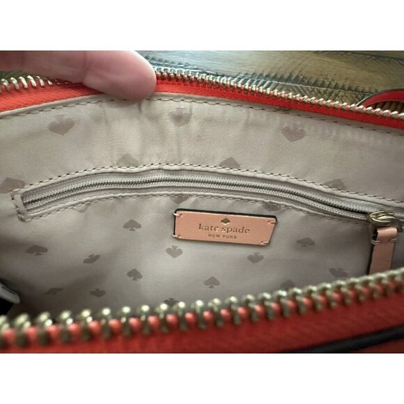 Kate Spade Leather Adel Medium Top Zip Crossbody Bag Red EUC - Picture 8 of 9